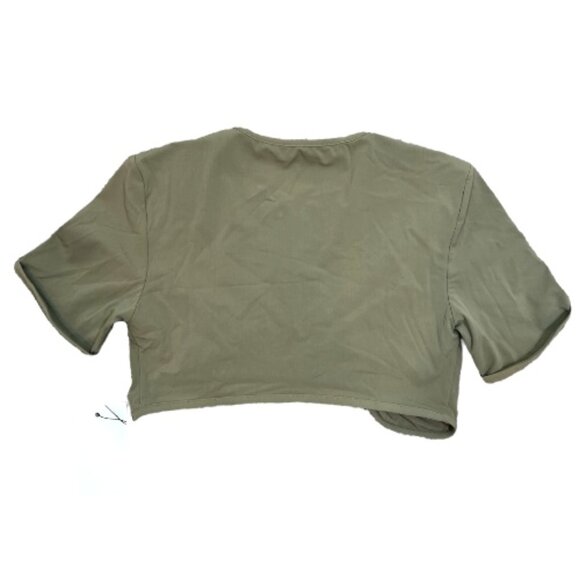 Christopher Esber Crescent Ruched Swim T-Shirt Top Green US 0 New - Picture 4 of 4
